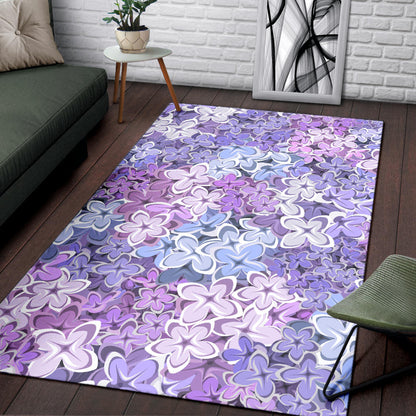 Lilac Pattern Print Design LI01 Area Rugs