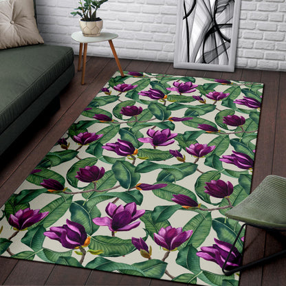 Magnolia Pattern Print Design MAG07 Area Rugs