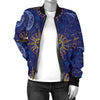 Celestial Moon Sun Pattern Print Design 01 Women's Bomber Jacket