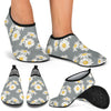 Daisy Pattern Print Design DS09 Aqua Water Shoes