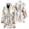 Rabbit Pattern Print Design RB09 Women Bathrobe