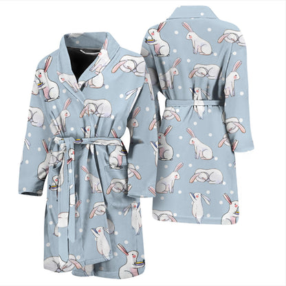 Rabbit Pattern Print Design RB06 Men Bathrobe