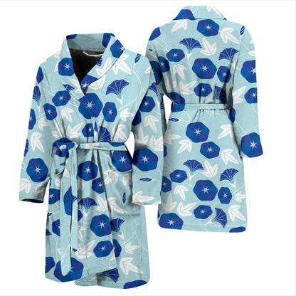 Morning Glory Pattern Print Design MG07 Men Bathrobe