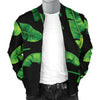 Banana Leaf Pattern Print Design BL02 Men Bomber Jacket