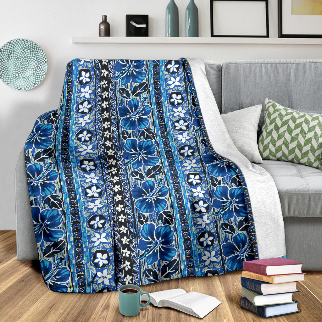 Hawaiian Themed Pattern Print Design H012 Fleece Blanket