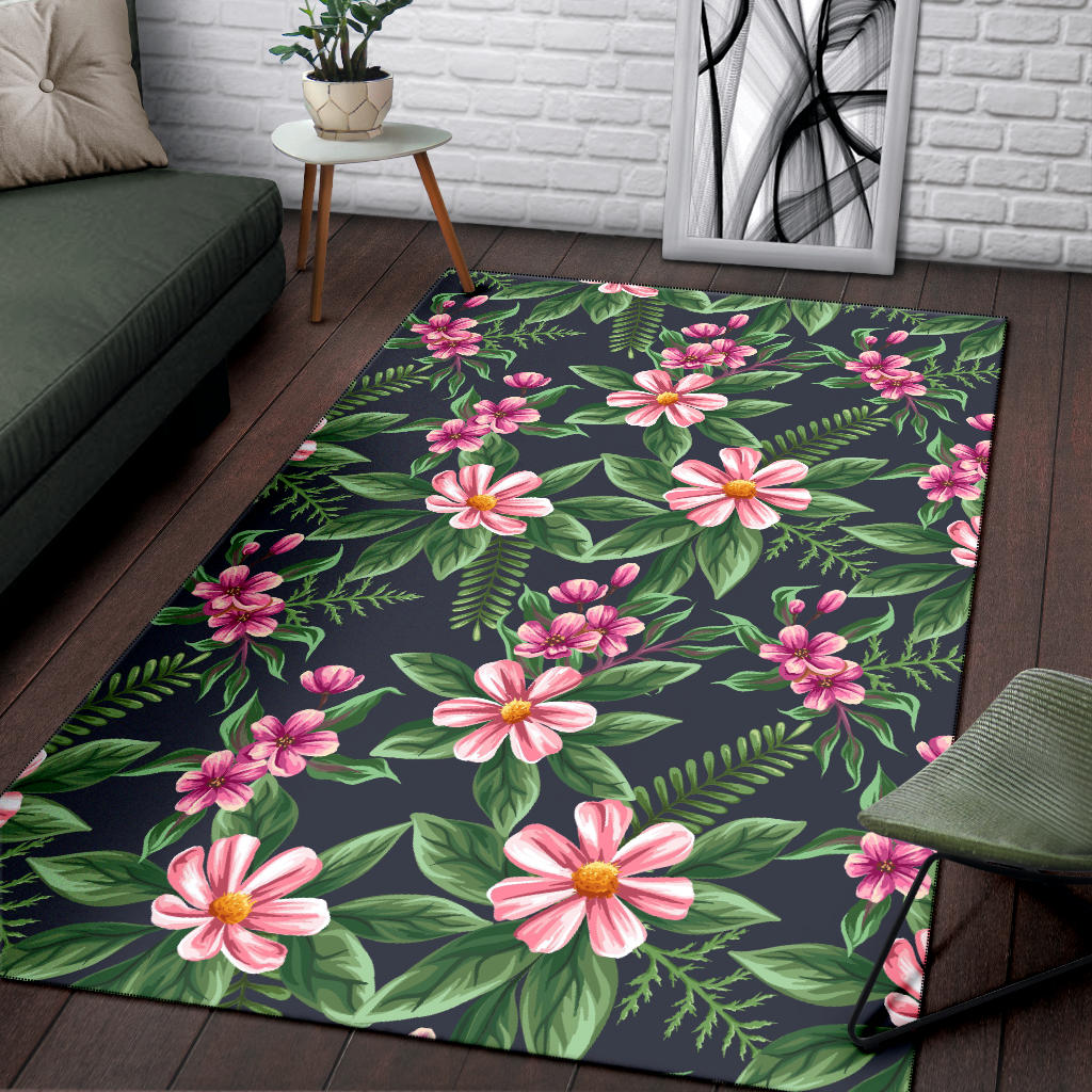 Summer Floral Pattern Print Design SF010 Area Rugs