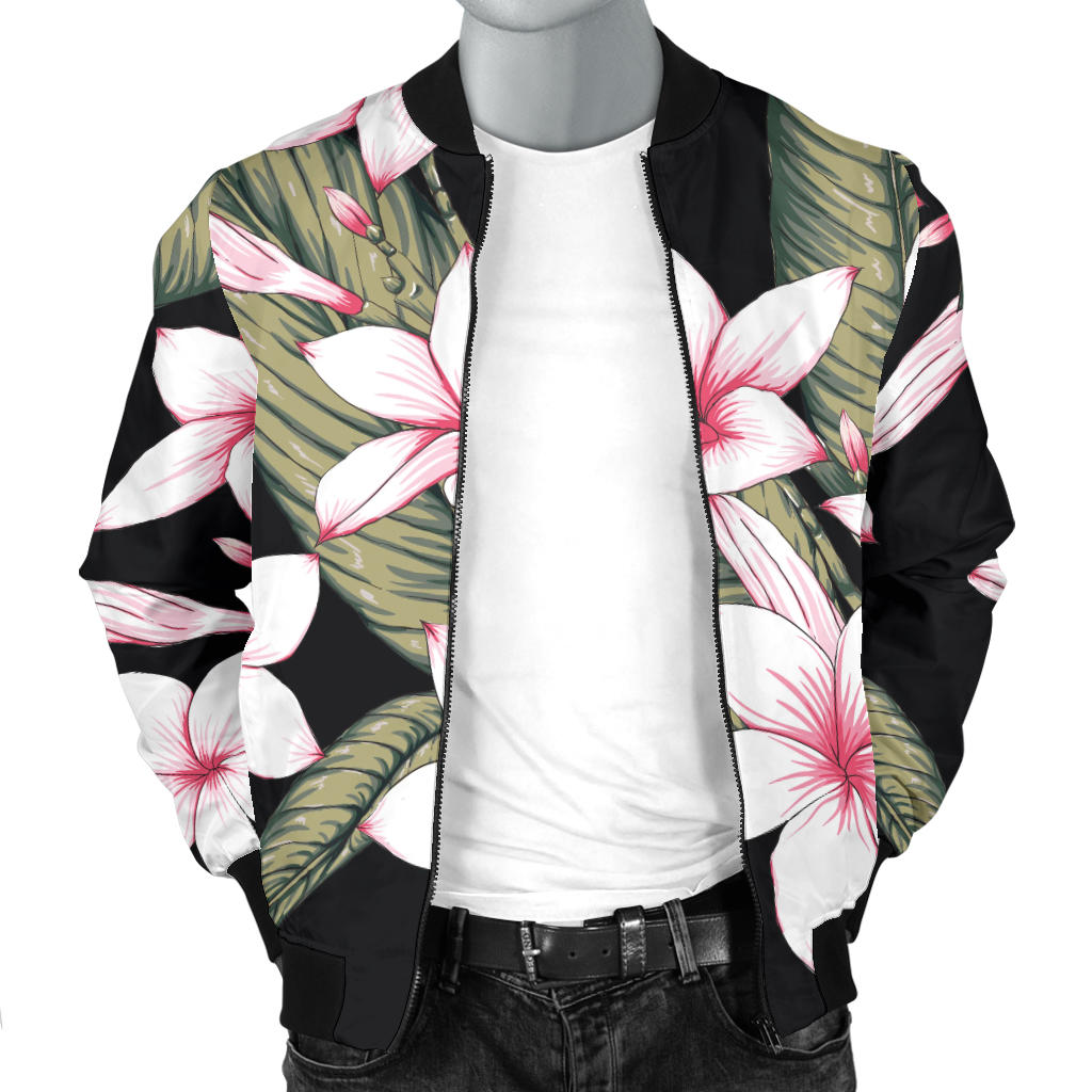 Plumeria Pattern Print Design PM021 Men Bomber Jacket