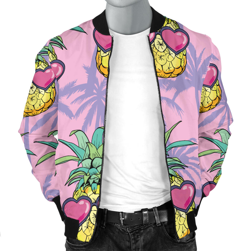 Pineapple Pattern Print Design PP06 Men Bomber Jacket