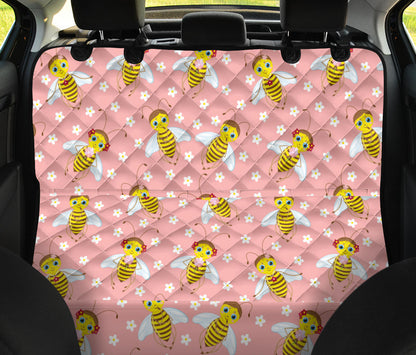 Bee Pattern Print Design BEE07 Rear Dog  Seat Cover