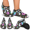 Donut Unicorn Pattern Print Design DN09 Aqua Water Shoes