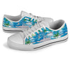 Palm Tree Beach White Bottom Low Top Shoes