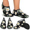 Daisy Pattern Print Design DS07 Aqua Water Shoes