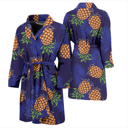Pineapple Pattern Print Design PP02 Men Bathrobe