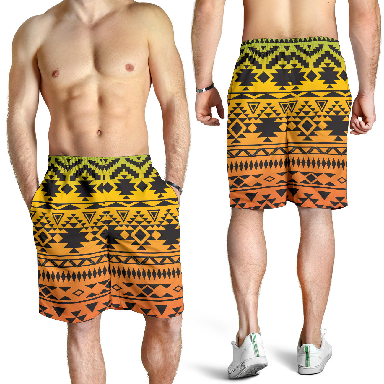 Rastafarian Pattern Print Design A04 Mens Shorts