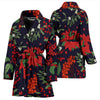 Poinsettia Pattern Print Design POT02 Women Bathrobe