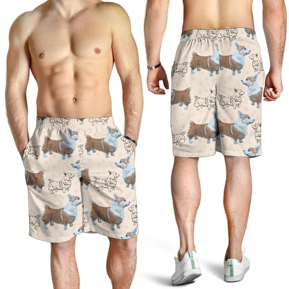 Pembroke Welsh Corgis Pattern Print Design A03 Mens Shorts