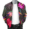 Hibiscus Pattern Print Design HB014 Men Bomber Jacket