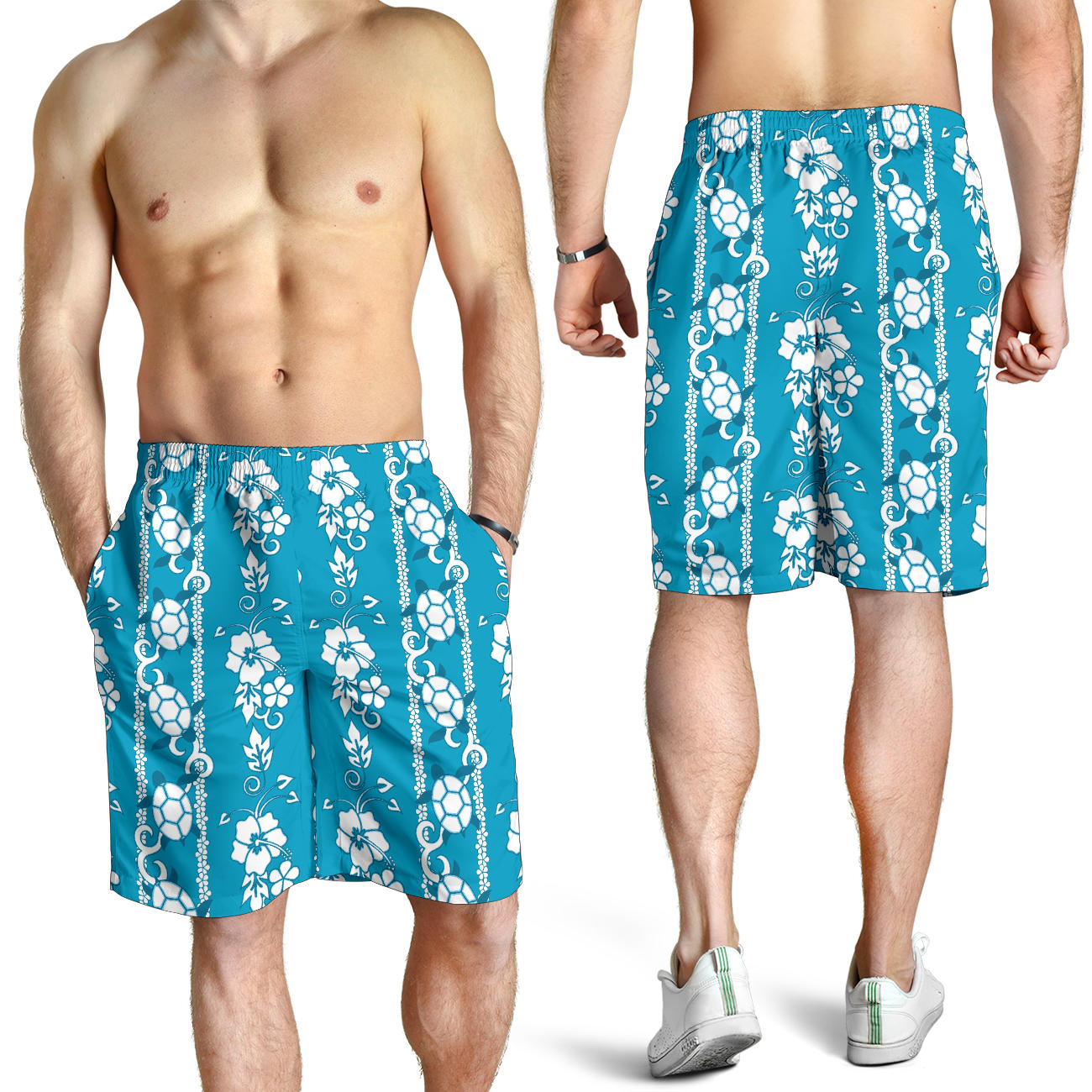 Hawaiian Themed Pattern Print Design H025 Mens Shorts