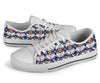 Tribal Aztec native american White Bottom Low Top Shoes