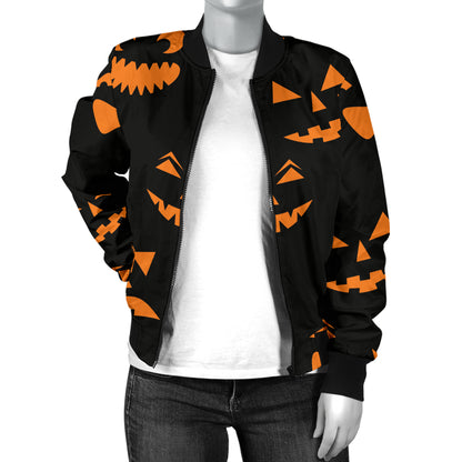 Halloween Pattern Print Design 02 Women's Bomber Jacket