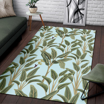 Banana Leaf Pattern Print Design BL03 Area Rugs