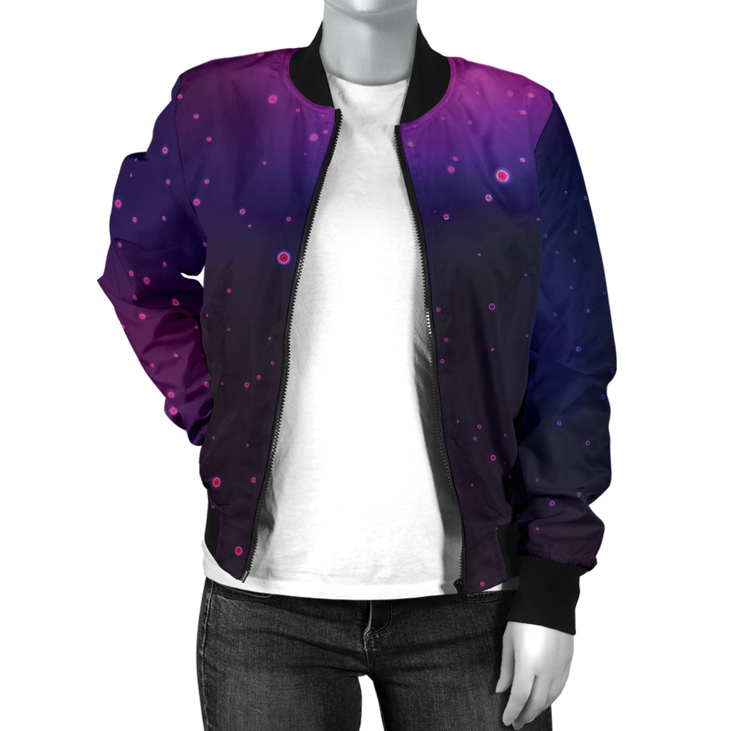 Night sky Pattern Print Design A04 Women's Bomber Jacket