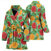 Dahlia Pattern Print Design DH011 Women Bathrobe