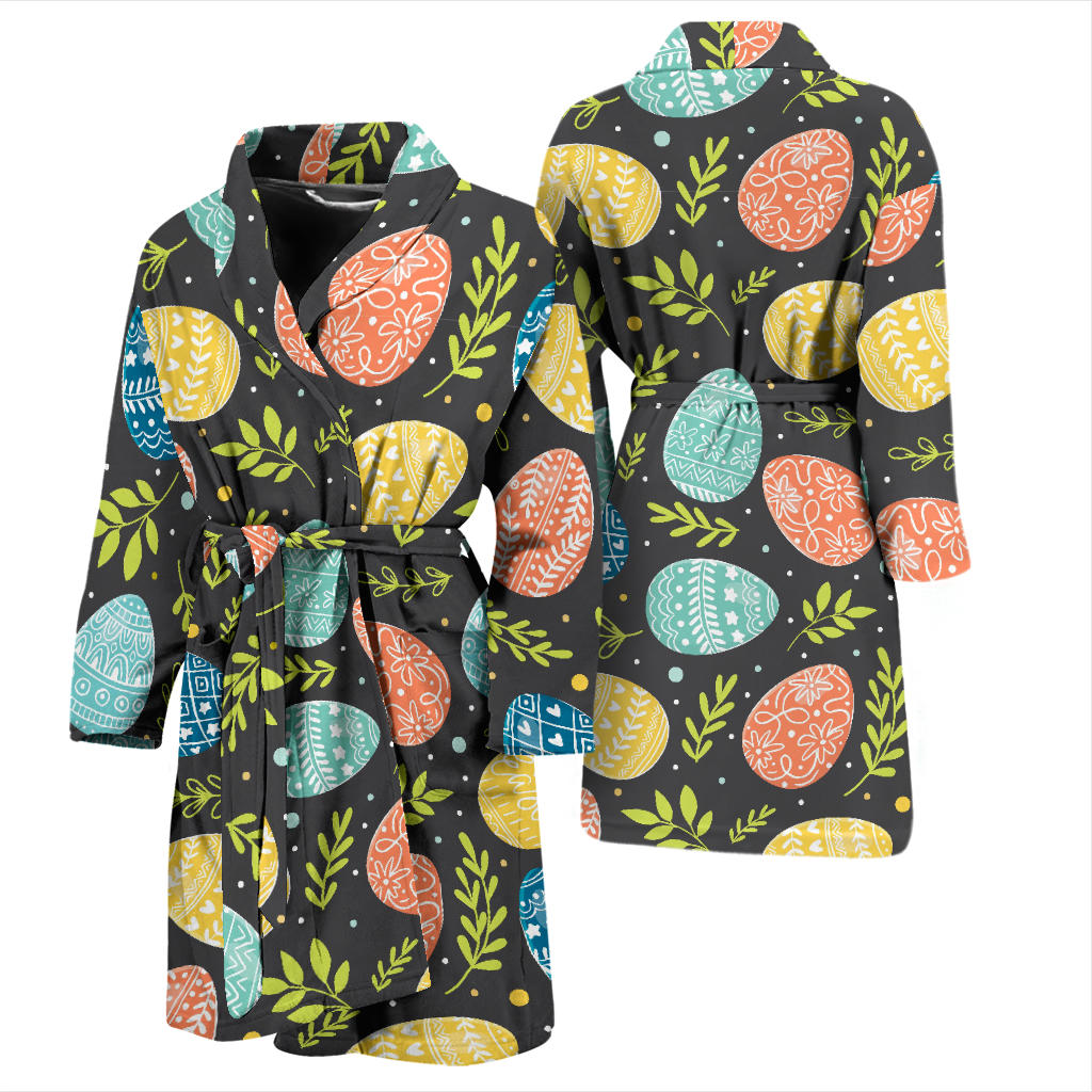 Easter Eggs Pattern Print Design RB01 Men Bathrobe