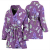 Iris Pattern Print Design IR09 Women Bathrobe