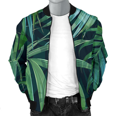 Tropical Flower Pattern Print Design TF011 Men Bomber Jacket