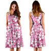 Cherry Blossom Pattern Print Design CB02 Midi Dress