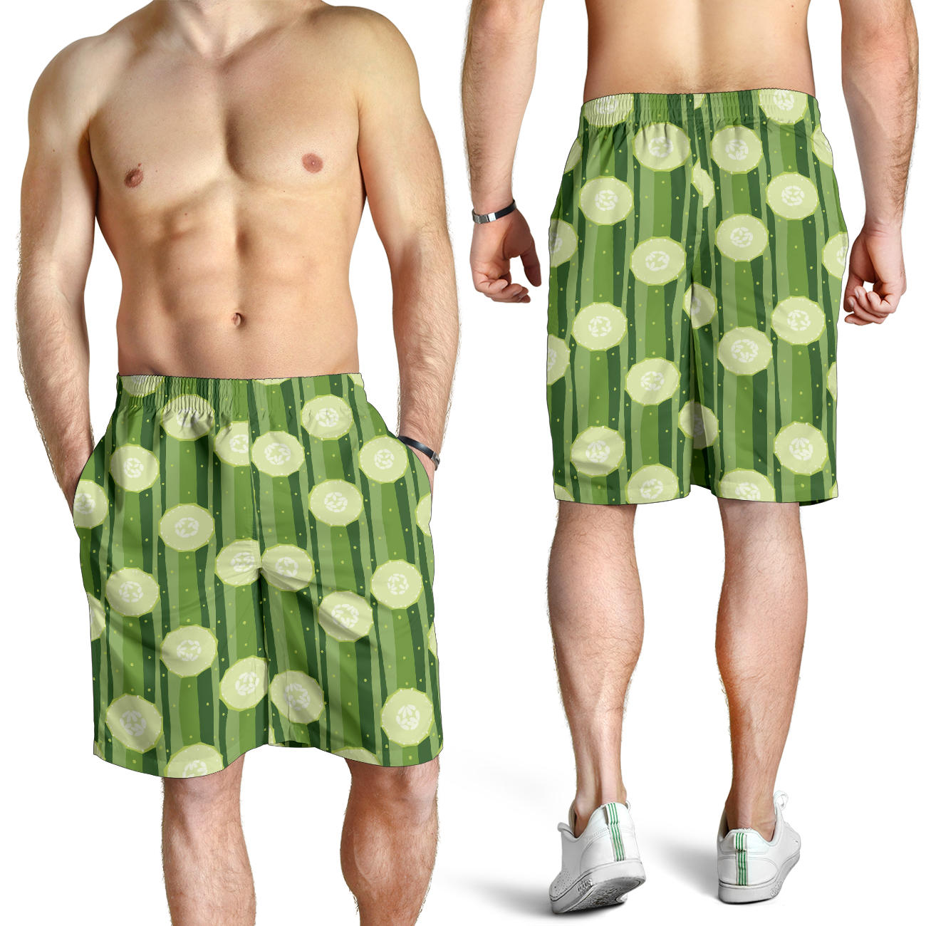Cucumber Pattern Print Design CC03 Mens Shorts