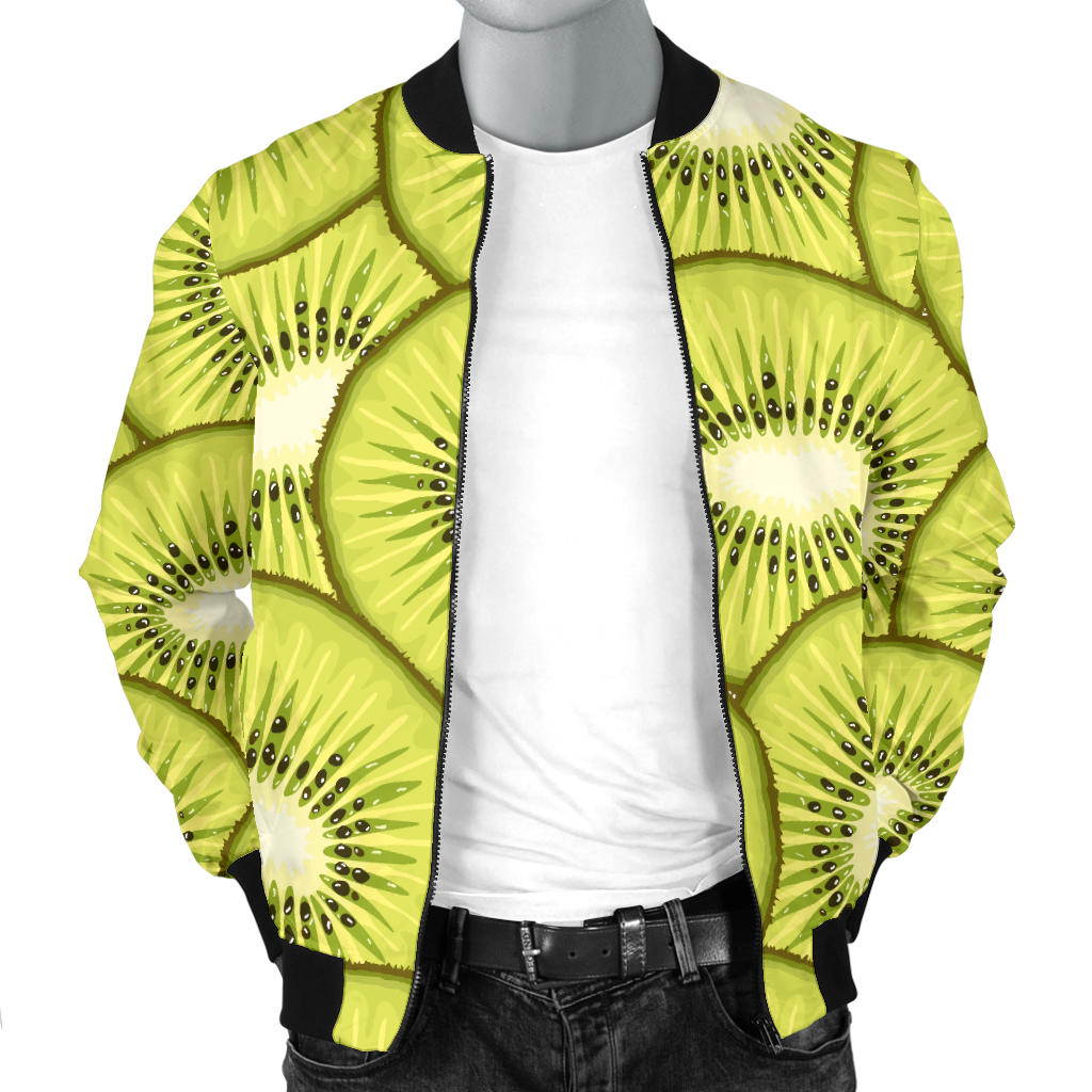 Kiwi Pattern Print Design KW07 Men Bomber Jacket