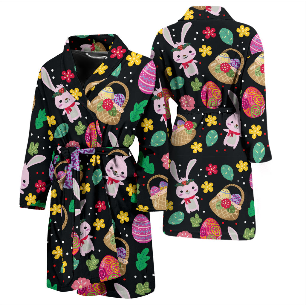 Easter Eggs Pattern Print Design RB05 Men Bathrobe