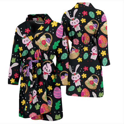 Easter Eggs Pattern Print Design RB05 Men Bathrobe