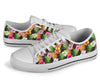 Pineapple Hibiscus White Bottom Low Top Shoes