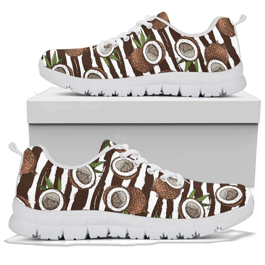 Coconut Pattern Print Design CN04 Sneakers White Bottom Shoes