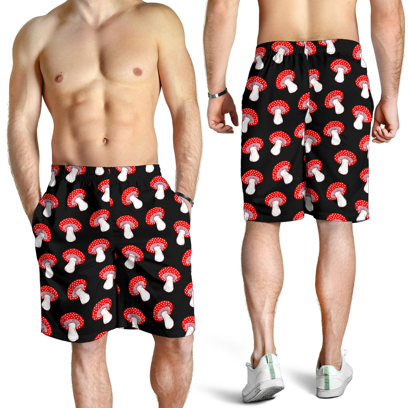 Mushroom Pattern Print Design A02 Mens Shorts