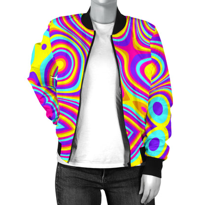 Liquid Pattern Print Design 06 Women's Bomber Jacket
