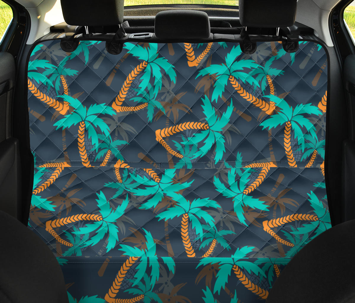 Palm Tree Pattern Print Design PT01 Rear Dog  Seat Cover