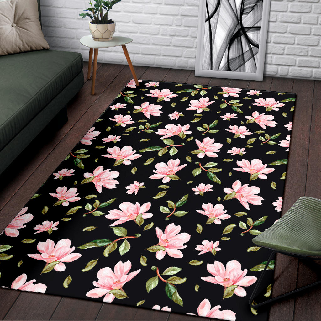 Magnolia Pattern Print Design MAG01 Area Rugs