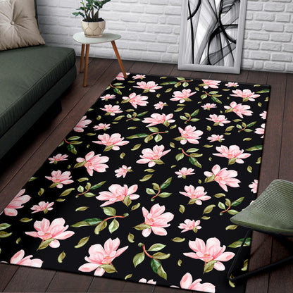 Magnolia Pattern Print Design MAG01 Area Rugs