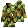 Kiwi Pattern Print Design KW03 Women Bathrobe