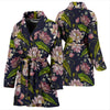 lotus Embroidered Pattern Print Design LO06 Women Bathrobe