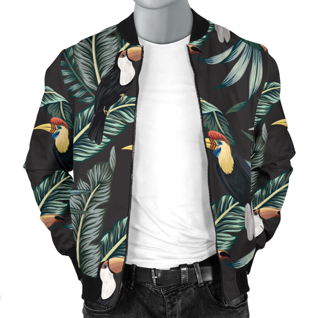 Rainforest Pattern Print Design RF06 Men Bomber Jacket