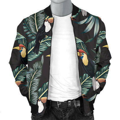 Rainforest Pattern Print Design RF06 Men Bomber Jacket