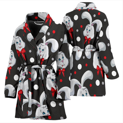 Rabbit Pattern Print Design RB012 Women Bathrobe