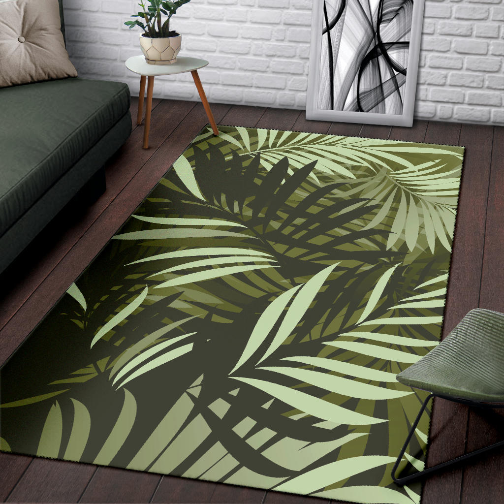Palm Leaves Pattern Print Design PL05 Area Rugs