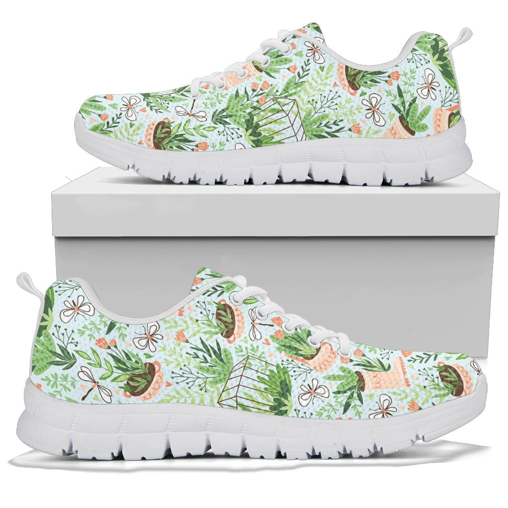Gardening Pattern Print Design G04 Sneakers White Bottom Shoes