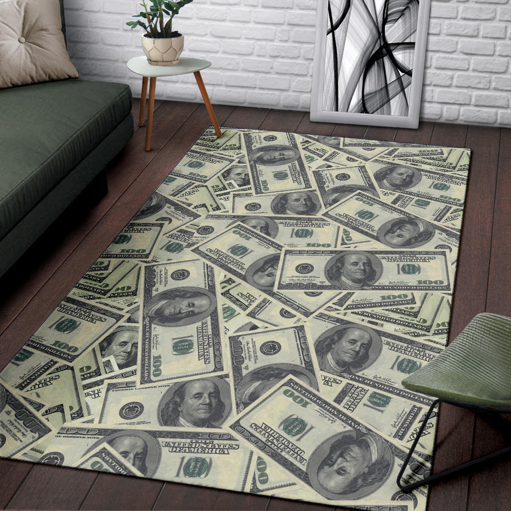 Dollar Pattern Print Design DO02 Area Rugs